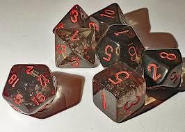 7 Die Polyhedral Translucent Chessex Dice Cube