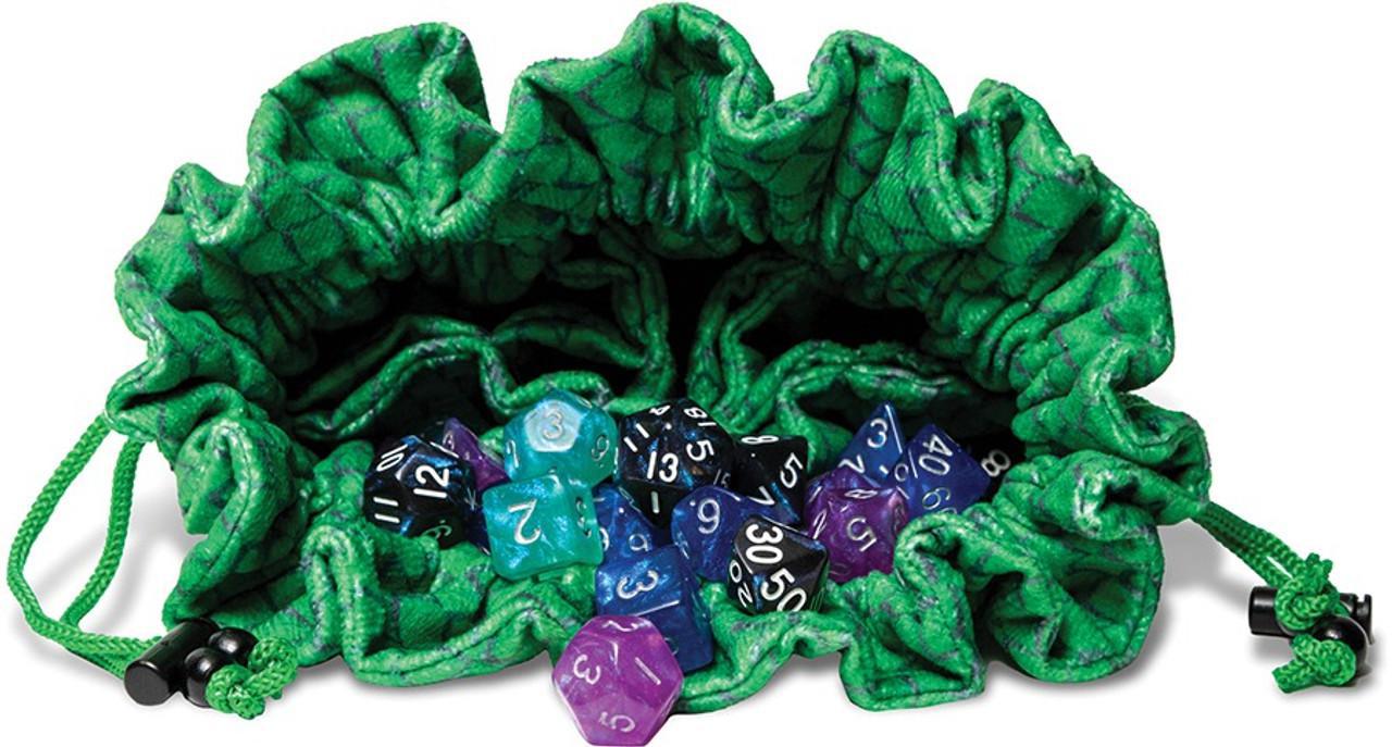 Fanroll Velvet Dice Bag: Dragon Storm (Green)