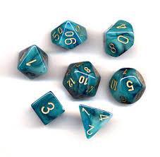 7 Die Phantom Polyhedral Chessex Dice cube