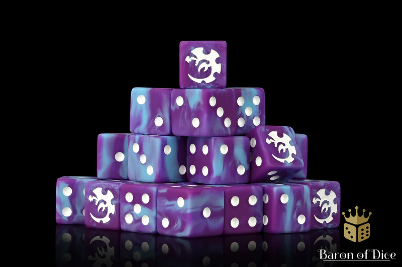Baron of Dice 50 Count Square Corner Xenos Dice