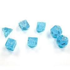 7 Die mini Luminary Polyhedral Chessex Dice Cube