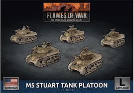 M5 Stuart Light Tank Platoon (Late War x5 Tanks Plastic)