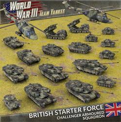 British Starter Force: Challenger Armoured Squadron (WWIII x17 Tanks x2 Aircraft Plastic)Armoured Squadron