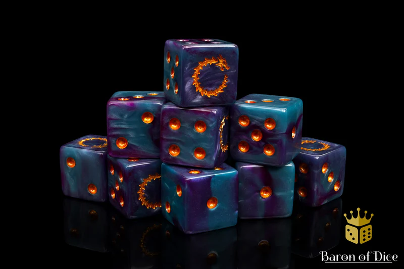 Baron of Dice 25 Count Square Corner Chaos Dice