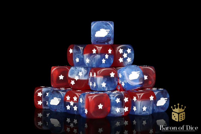 Baron of Dice 50 Count Square Corner Imperial Dice