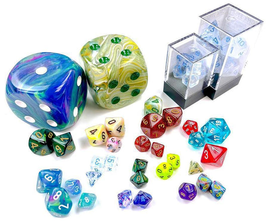 7  Die Mini Glitter Chessex Dice Sets