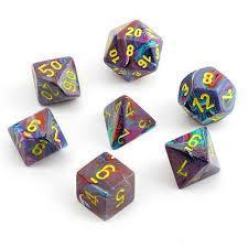 7 Die Mini Festive Chessex Dice Cube