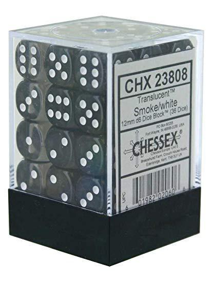 36 count D6 Translucent Chessex Dice Set