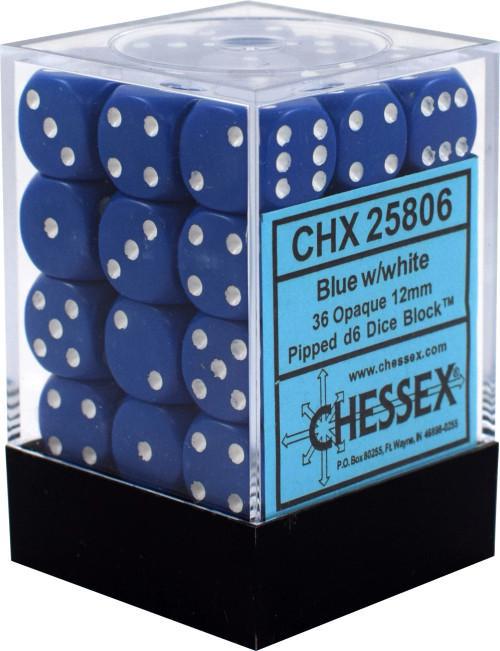 36 Count D6 Opaque Chessex Dice Cube