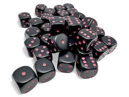 36 Count D6 Opaque Chessex Dice Cube