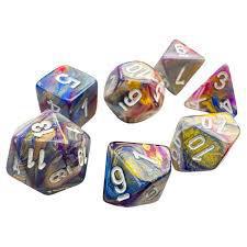 7 Die Mini Festive Chessex Dice Cube