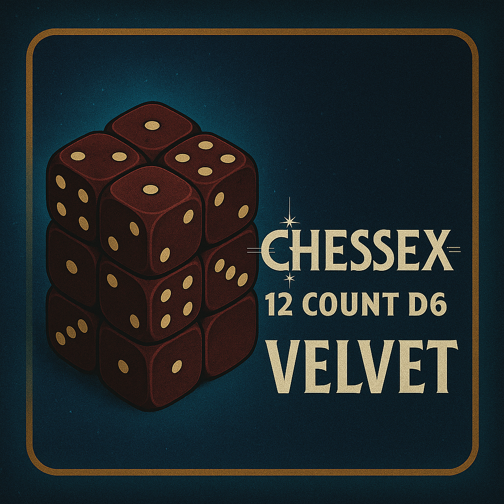 12 Count D6 Velvet Chessex Dice Cube