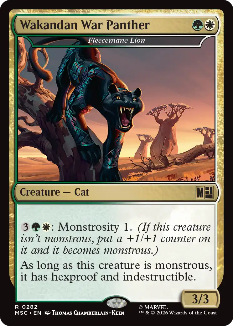 Wakandan War Panther - Fleecemane Lion