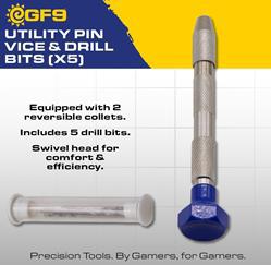 Utility Pin Vice & Drill Bits (x3)