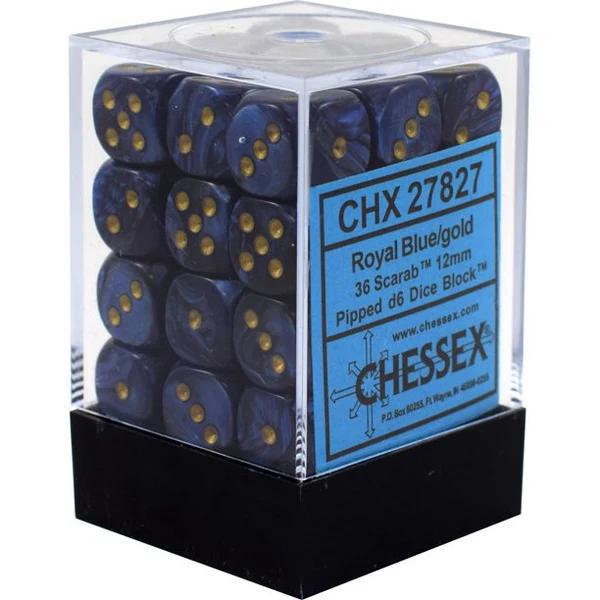 36 Count D6 Scarab Chessex Dice Block