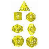 7 Die Polyhedral Translucent Chessex Dice Cube