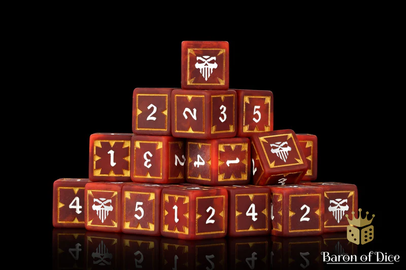Baron of Dice 50 Count Square Corner Chaos Dice