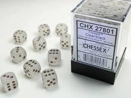 36 Count D6 Frosted Chessex Dice Cube