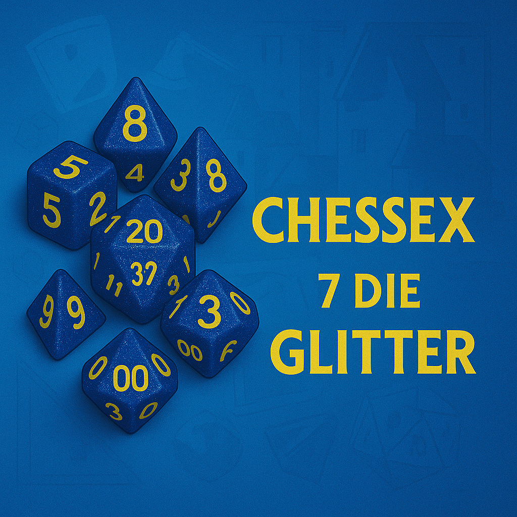 7 Die Glitter Polyhedral Chessex Dice Set