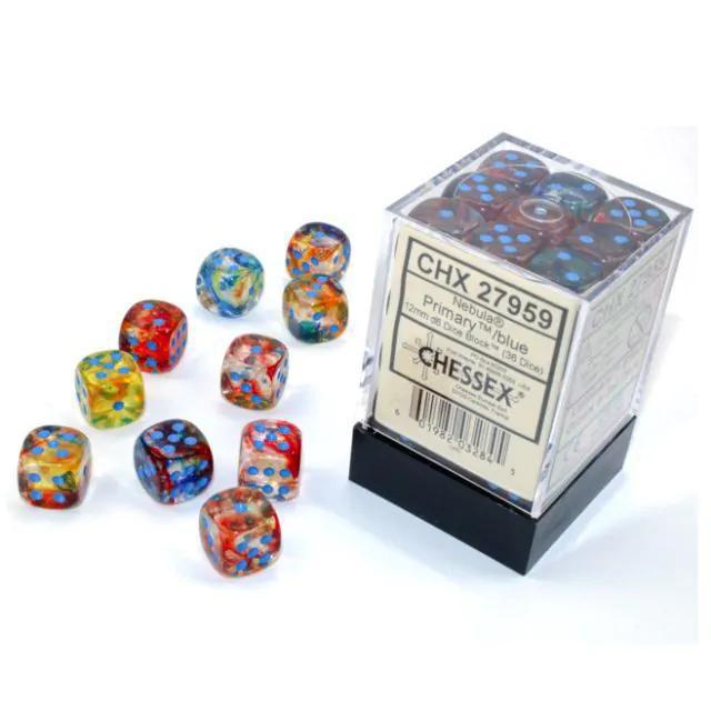 36 Count D6 Nebula Chessex Dice Block