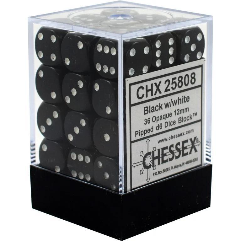 36 Count D6 Opaque Chessex Dice Cube