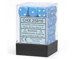 36 Count D6 Opaque Chessex Dice Cube