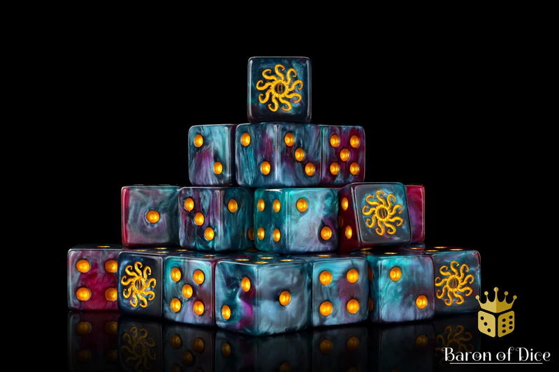 Baron of Dice 25 Count Square Corner Chaos Dice
