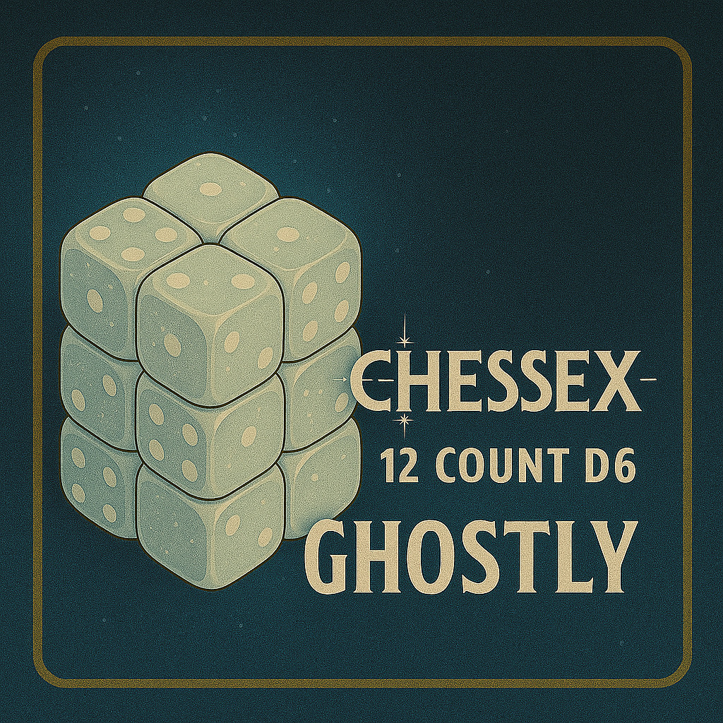 12 Count D6 Ghostly Chessex Dice Cube