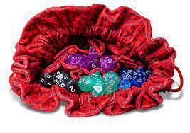 Fanroll Velvet Dice Bag: Dragon Storm (Red)