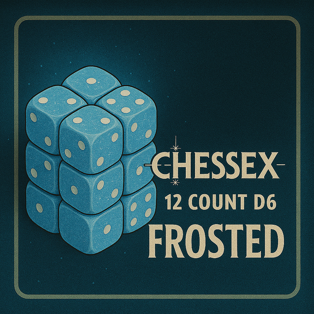 12 Count D6 Frosted Chessex Dice Cube