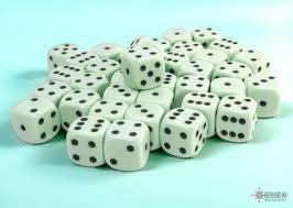 36 Count D6 Opaque Pastel Chessex Dice Set