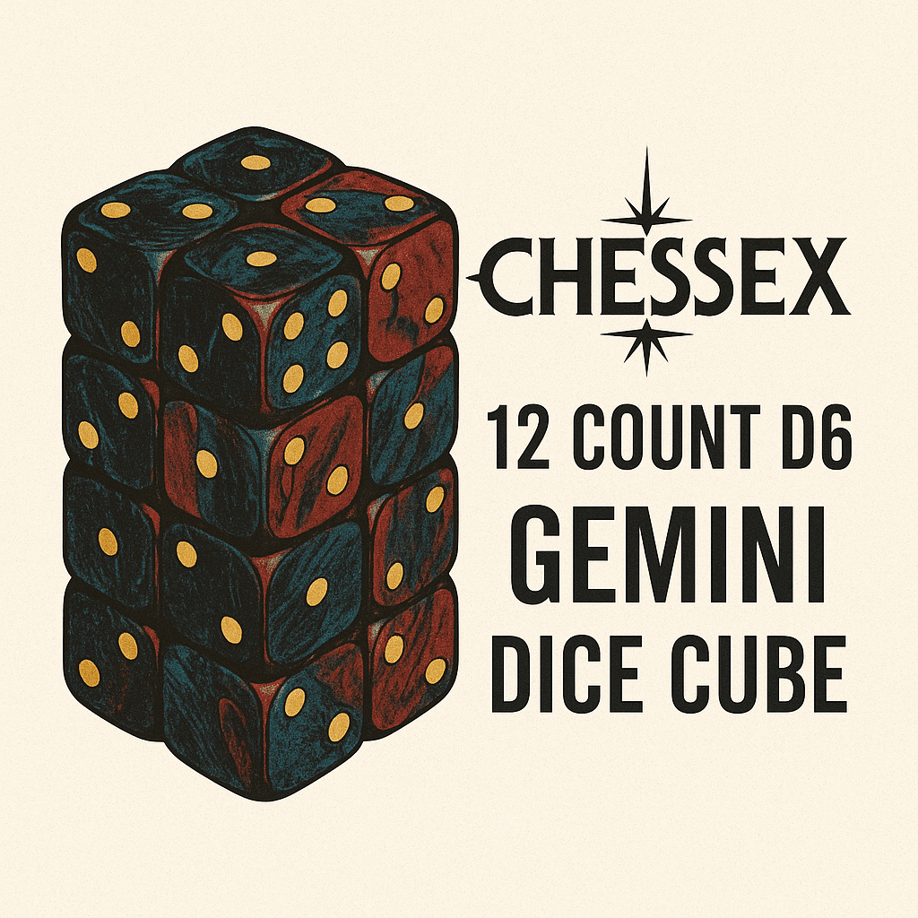 12 Count D6 Gemini Chessex Dice Cube