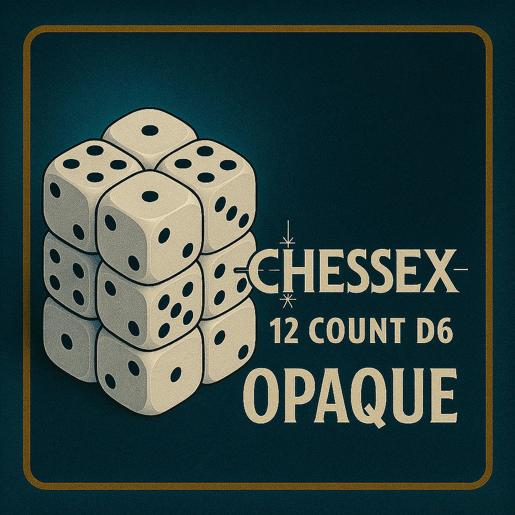 12 Count D6 Opaque Chessex Dice Cube