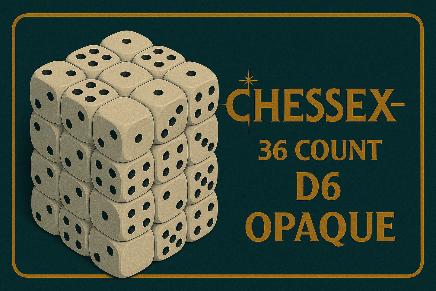 36 Count D6 Opaque Chessex Dice Cube