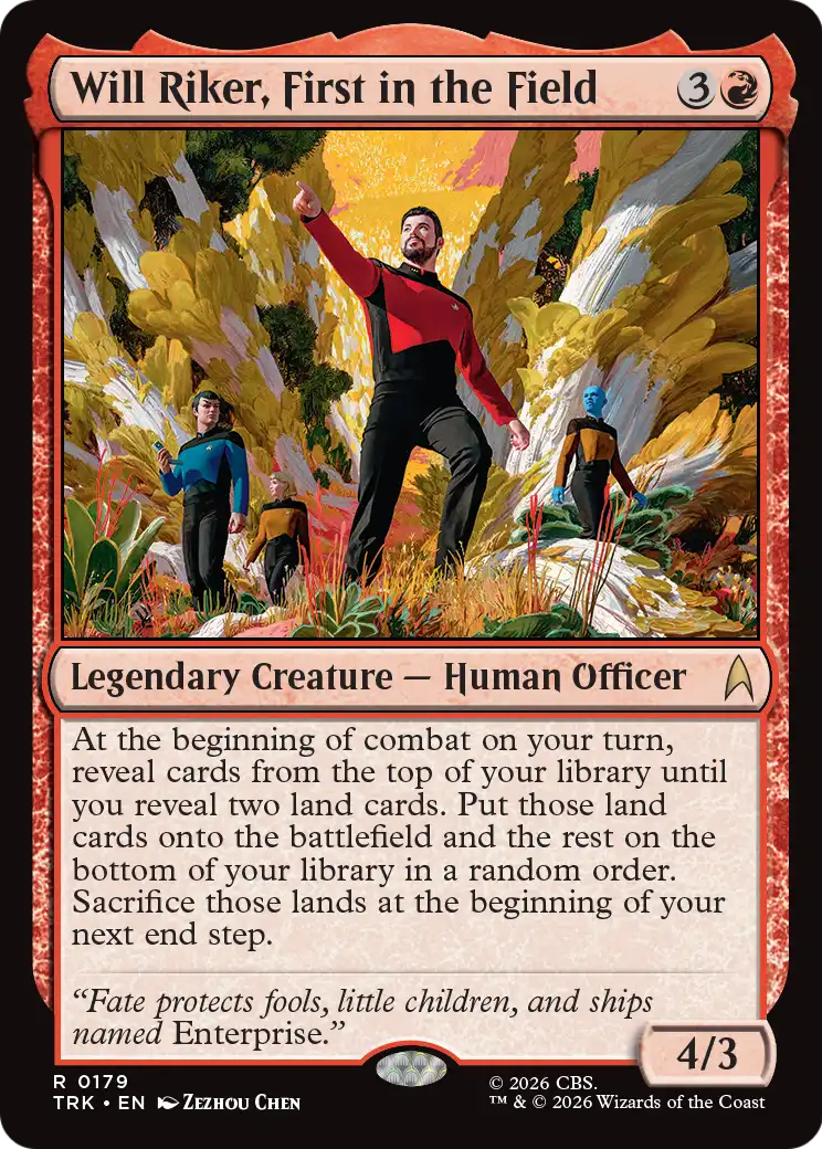 Will Riker, First in the Field
