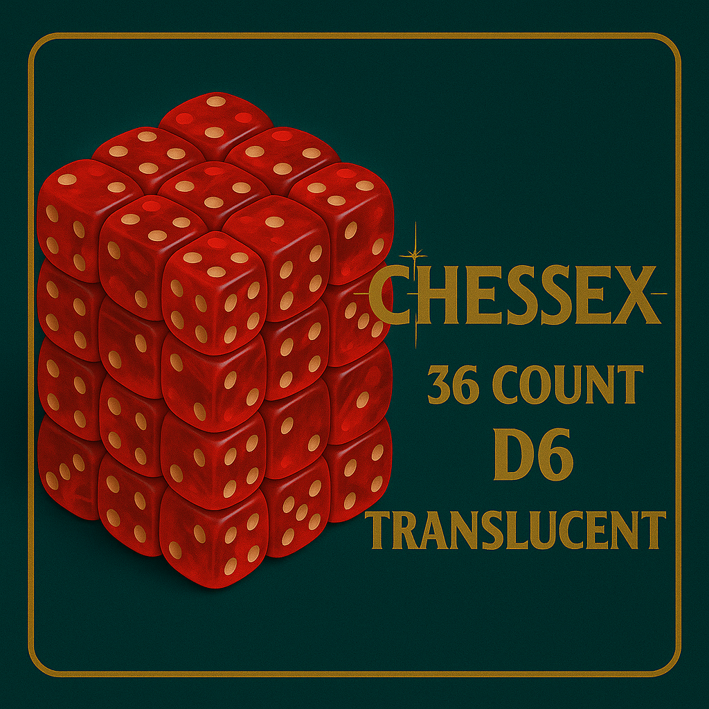 36 count D6 Translucent Chessex Dice Set