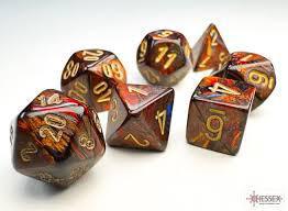 7 Die Scarab Polyhedral Dice Cube