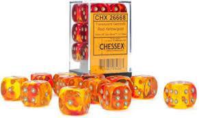 12 Count D6 Translucent Chessex Dice Cube