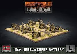 15cm Nebelwerfer Battery (Late War x6 Guns Plastic)