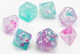 7 Mini Nebula Polyhedral Chessex Dice cube