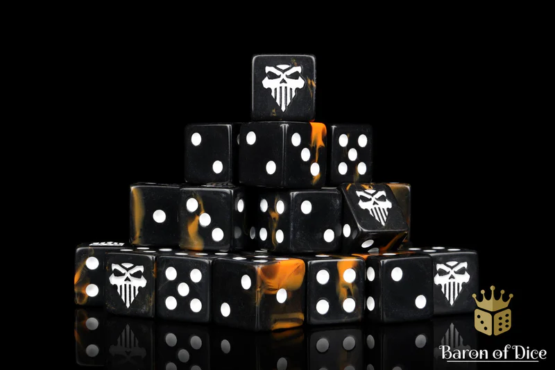 Baron of Dice 50 Count Square Corner Chaos Dice
