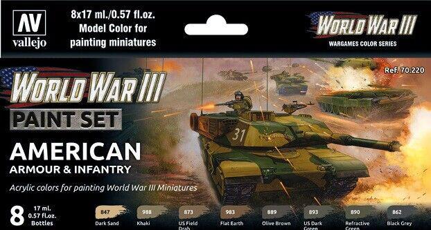 WW3 American Armor & Infantry Paint Set