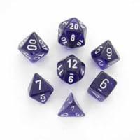 7 Die Polyhedral Translucent Chessex Dice Cube