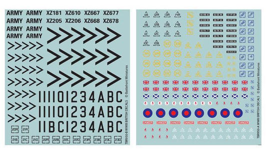 British Decal Set