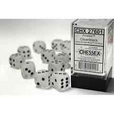 12 Count D6 Frosted Chessex Dice Cube