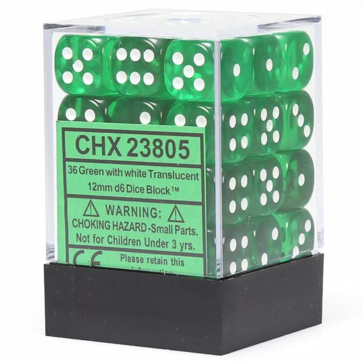 36 count D6 Translucent Chessex Dice Set