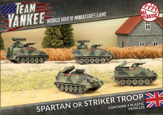 Spartan or Striker Troop (WWIII x4 Tanks Plastic)with four vehiclesTeam Yankee