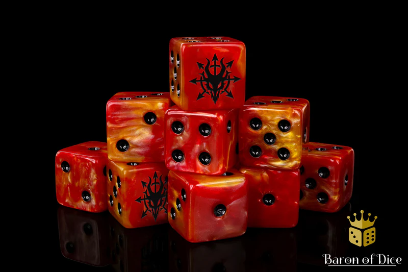 Baron of Dice 50 Count Square Corner Chaos Dice