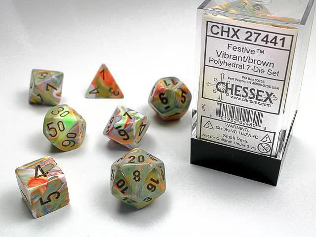 7 Die Festive Chessex Set