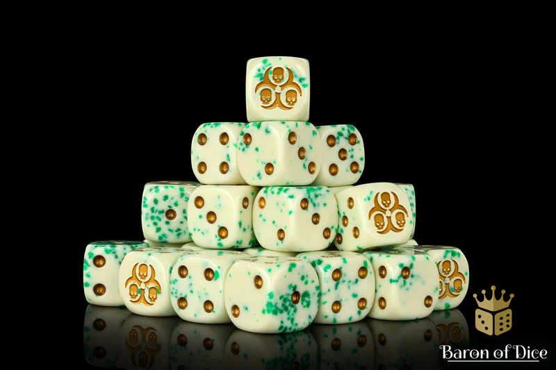 Baron of Dice 50 Count Square Corner Chaos Dice